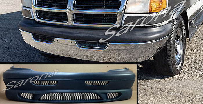 Custom Dodge Van  All Styles Front Bumper (1998 - 2003) - $690.00 (Part #DG-035-FB)